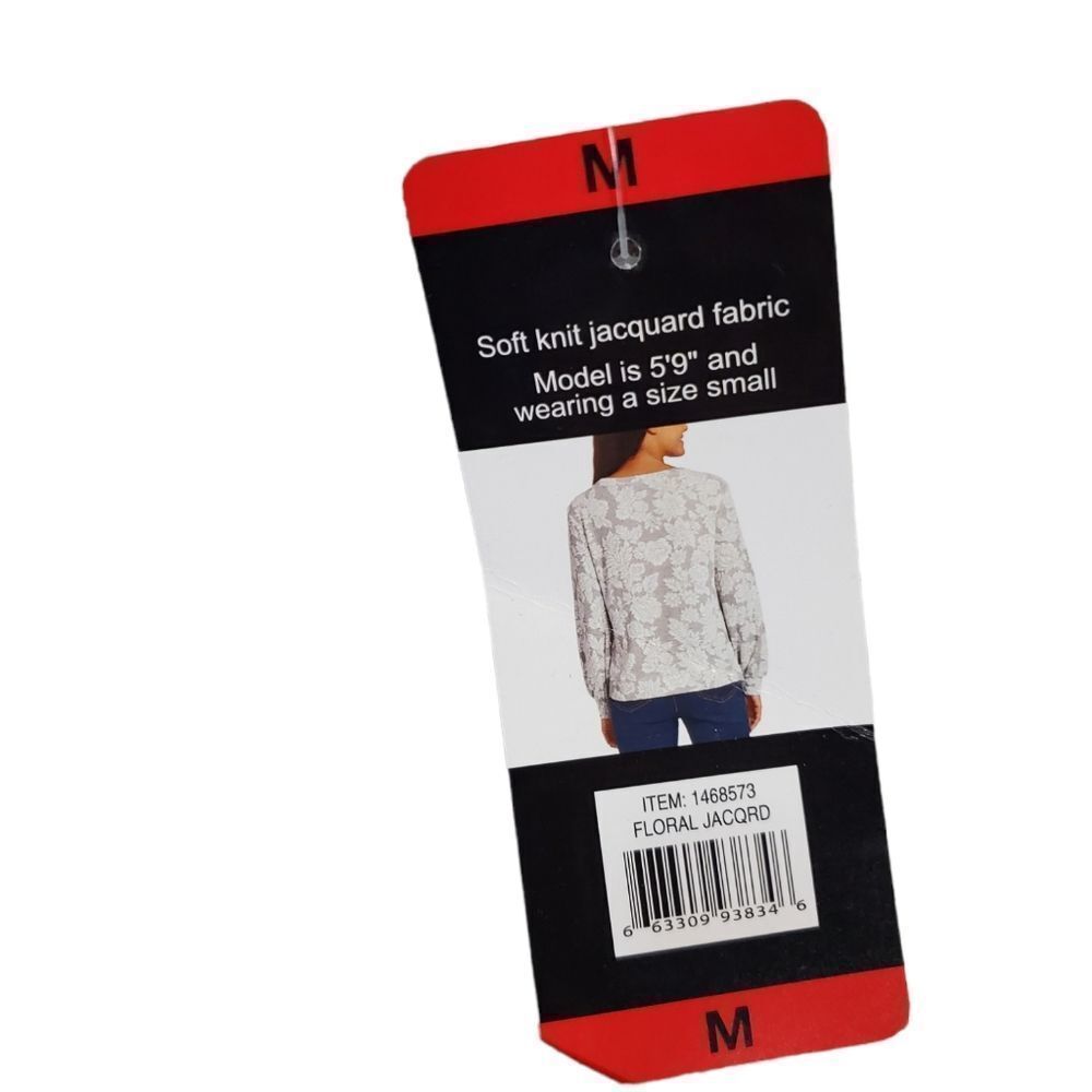NEW ELLEN TRACY Jacquard sweatshirt M - Picture 5 of 9